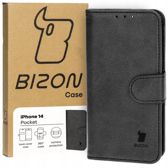 Etui Bizon Case Pocket do Apple iPhone 14, czarne Bizon