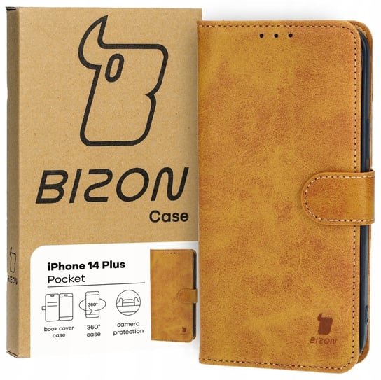 Etui Bizon Case Pocket do Apple iPhone 14 Plus, brązowe Bizon