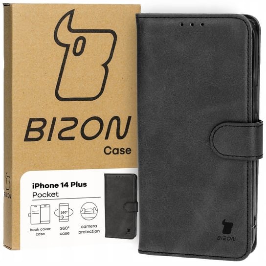 Etui Bizon Case Pocket do Apple iPhone 14 Plus, czarne Bizon