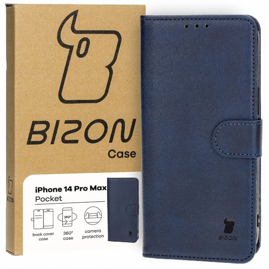 Etui Bizon Case Pocket do Apple iPhone 14 Pro Max, granatowe Bizon