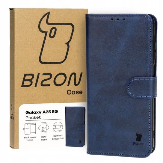 Etui Bizon Case Pocket do Galaxy A25 5G, granatowe Bizon