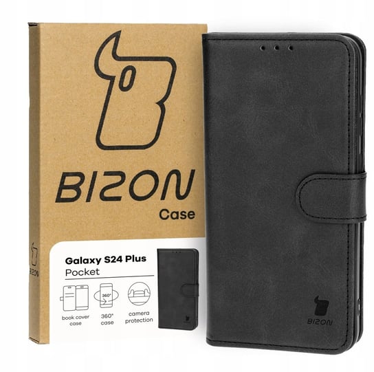 Etui Bizon Case Pocket do Galaxy S24 Plus, czarne Bizon