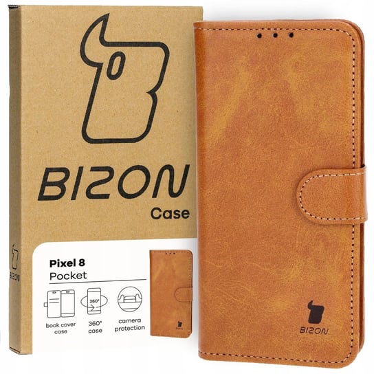 Etui Bizon Case Pocket Do Google Pixel 8, Brązowe Bizon