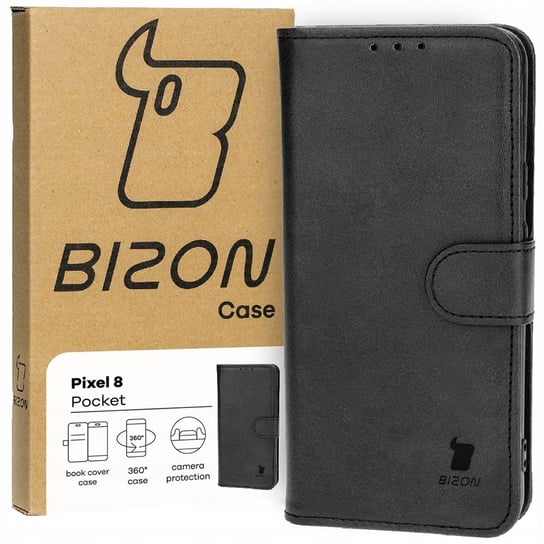 Etui Bizon Case Pocket Do Google Pixel 8, Czarne Bizon
