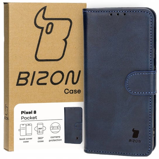 Etui Bizon Case Pocket Do Google Pixel 8, Granatowe Bizon