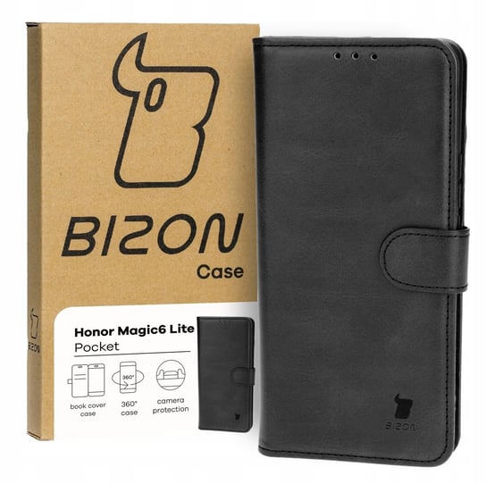 Etui Bizon Case Pocket do Honor Magic6 Lite, czarne Bizon