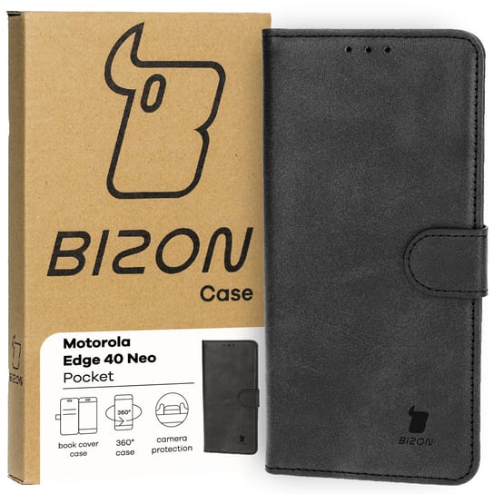 Etui Bizon Case Pocket do Motorola Edge 40 Neo, czarne Bizon
