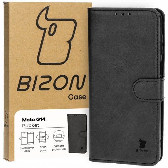 Etui Bizon Case Pocket do Motorola Moto G14, czarne Bizon