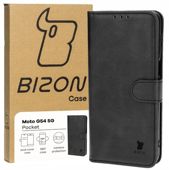 Etui Bizon Case Pocket do Motorola Moto G54 5G, czarne Bizon