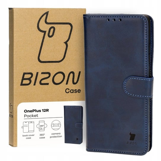 Etui Bizon Case Pocket do OnePlus 12R, granatowe Bizon