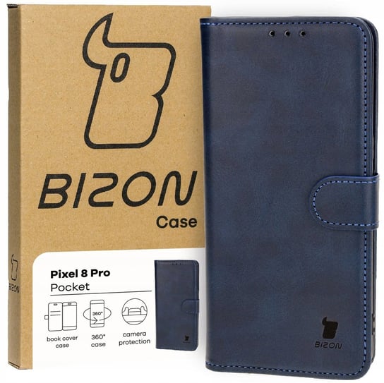 Etui Bizon Case Pocket do Pixel 8 Pro, granatowe Bizon