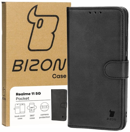 Etui Bizon Case Pocket do Realme 11 5G, czarne Bizon