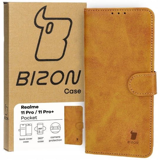 Etui Bizon Case Pocket Do Realme 11 Pro / 11 Pro +, Brązowe Bizon