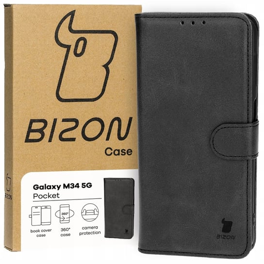 Etui Bizon Case Pocket do Samsung Galaxy M34 5G, czarne Bizon