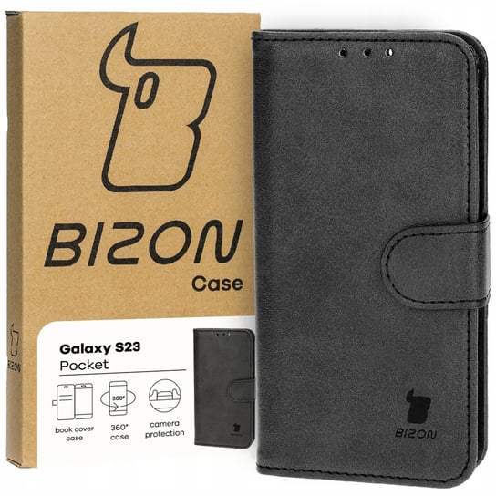 Etui Bizon Case Pocket do Samsung Galaxy S23, czarne Bizon