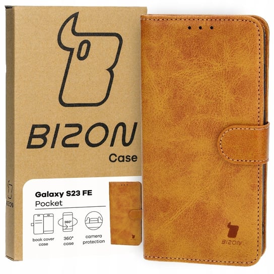 Etui Bizon Case Pocket do Samsung Galaxy S23 FE, brązowe Bizon