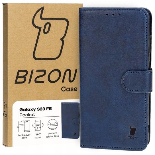 Etui Bizon Case Pocket do Samsung Galaxy S23 FE, granatowe Bizon