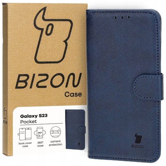 Etui Bizon Case Pocket do Samsung Galaxy S23, granatowe Bizon