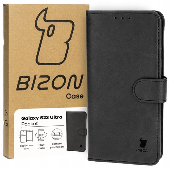 Etui Bizon Case Pocket Do Samsung Galaxy S23 Ultra, Czarne Bizon