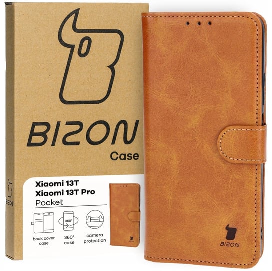 Etui Bizon Case Pocket do Xiaomi 13T / 13T Pro, brązowe Bizon
