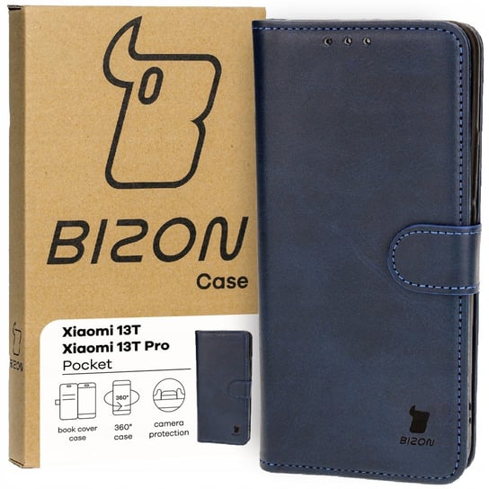 Etui Bizon Case Pocket do Xiaomi 13T / 13T Pro, granatowe Bizon