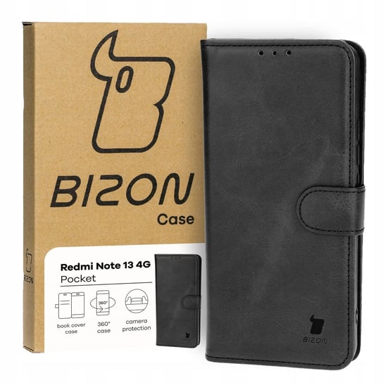 Etui Bizon Case Pocket do Xiaomi Redmi Note 13 4G, czarne Bizon