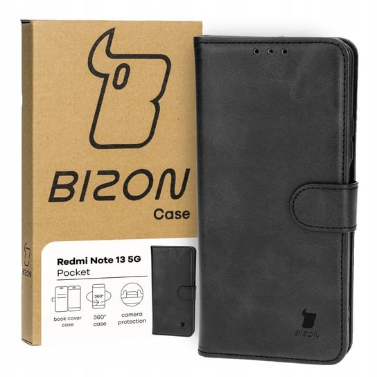 Etui Bizon Case Pocket do Xiaomi Redmi Note 13 5G, czarne Bizon