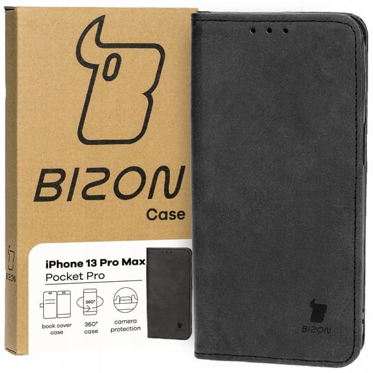 Etui Bizon Case Pocket Pro do Apple iPhone 13 Pro Max, czarne Bizon