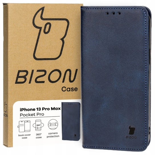 Etui Bizon Case Pocket Pro do Apple iPhone 13 Pro Max, granatowe Bizon