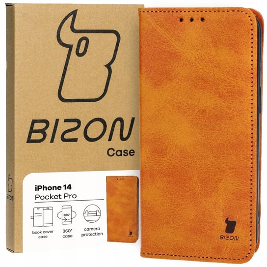 Etui Bizon Case Pocket Pro do Apple iPhone 14, brązowe Bizon