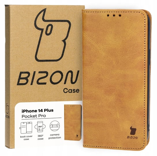 Etui Bizon Case Pocket Pro do Apple iPhone 14 Plus, brązowe Bizon