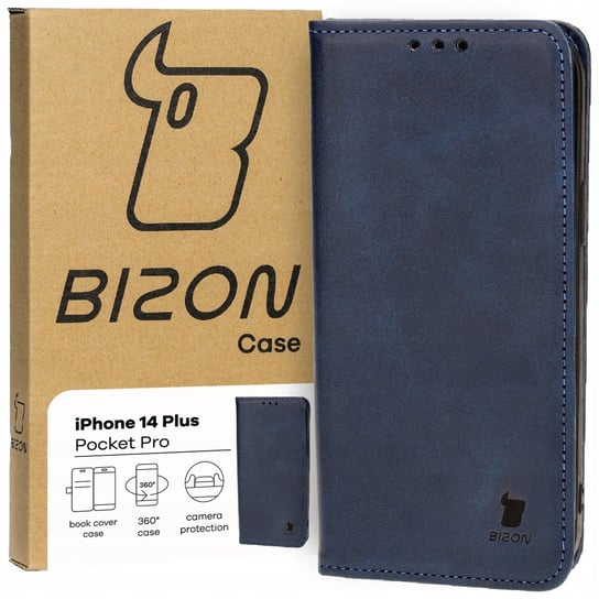 Etui Bizon Case Pocket Pro do Apple iPhone 14 Plus, granatowe Bizon