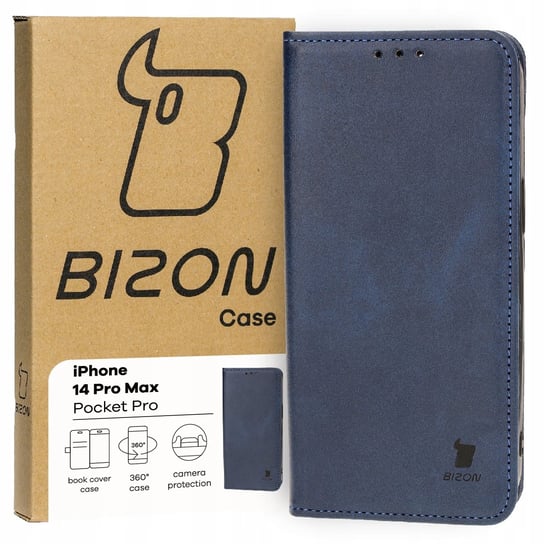 Etui Bizon Case Pocket Pro do Apple iPhone 14 Pro Max, granatowe Bizon