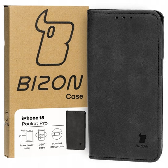 Etui Bizon Case Pocket Pro do Apple iPhone 15, czarne Bizon