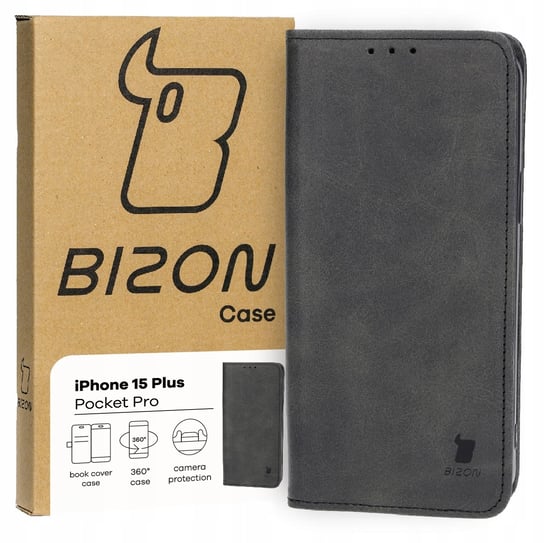 Etui Bizon Case Pocket Pro do Apple iPhone 15 Plus, czarne Bizon