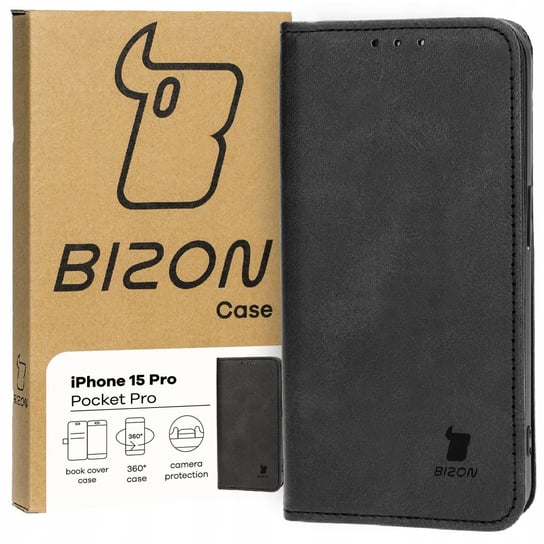 Etui Bizon Case Pocket Pro do Apple iPhone 15 Pro, czarne Bizon