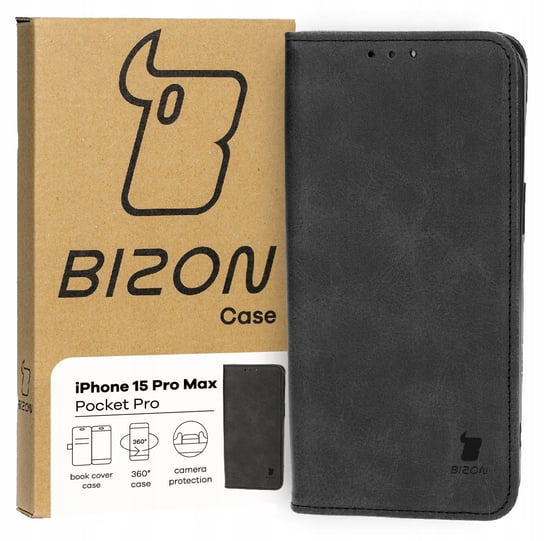 Etui Bizon Case Pocket Pro do Apple iPhone 15 Pro Max, czarne Bizon