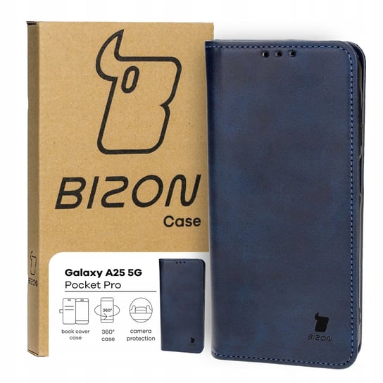 Etui Bizon Case Pocket Pro do Galaxy A25 5G, granatowe Bizon