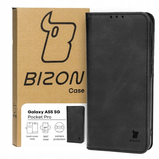 Etui Bizon Case Pocket Pro do Galaxy A55 5G, czarne Bizon