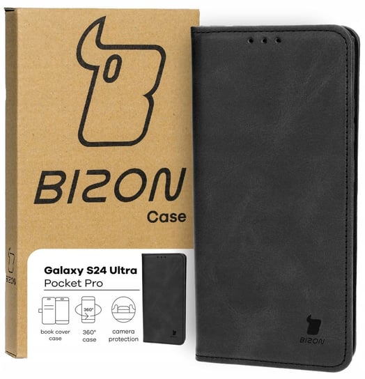 Etui Bizon Case Pocket Pro do Galaxy S24 Ultra, czarne Bizon