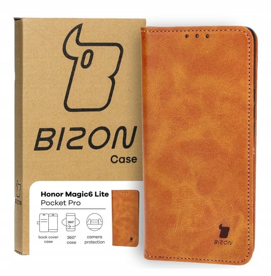 Etui Bizon Case Pocket Pro do Honor Magic6 Lite, brązowe Bizon