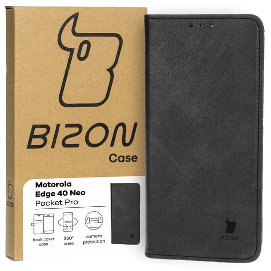 Etui Bizon Case Pocket Pro do Motorola Edge 40 Neo, czarne Bizon