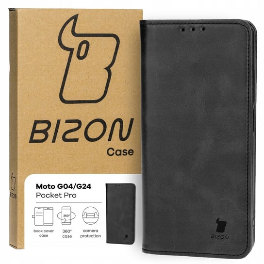 Etui Bizon Case Pocket Pro do Motorola Moto G04 / G24, czarne Bizon