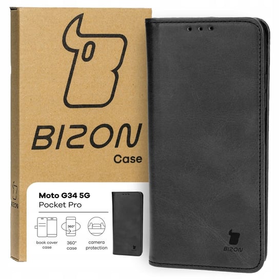 Etui Bizon Case Pocket Pro do Motorola Moto G34 5G, czarne Bizon