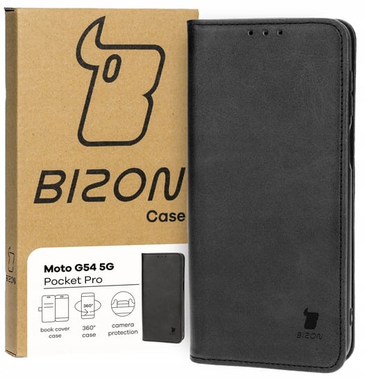 Etui Bizon Case Pocket Pro do Motorola Moto G54 5G, czarne Bizon