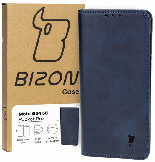 Etui Bizon Case Pocket Pro do Motorola Moto G54 5G, granatowe Bizon