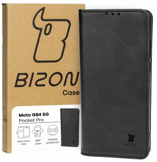 Etui Bizon Case Pocket Pro do Motorola Moto G84 5G, czarne Bizon
