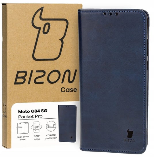 Etui Bizon Case Pocket Pro do Motorola Moto G84 5G, granatowe Bizon