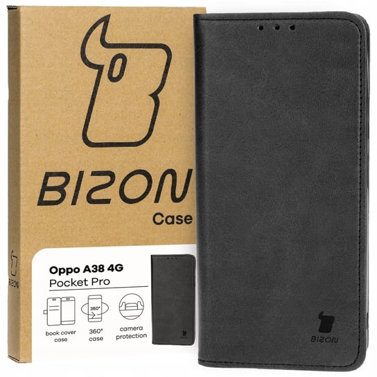Etui Bizon Case Pocket Pro do Oppo A38 4G, czarne Bizon