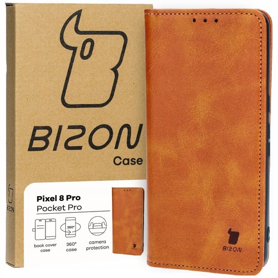 Etui Bizon Case Pocket Pro do Pixel 8 Pro, brązowe Bizon